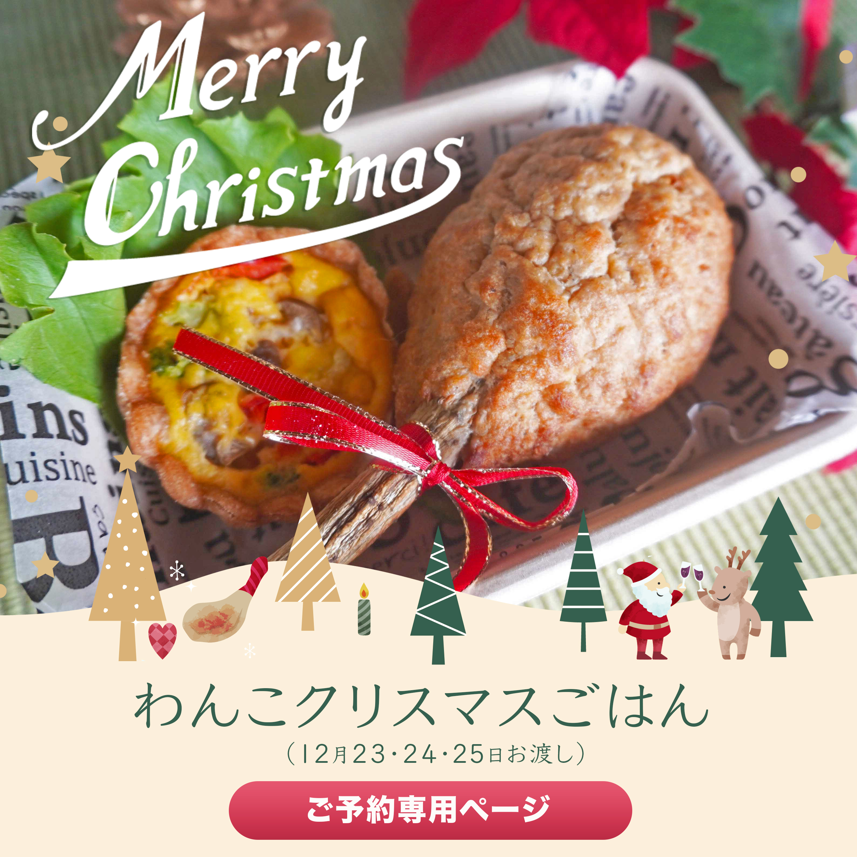 わんこクリスマスごはん